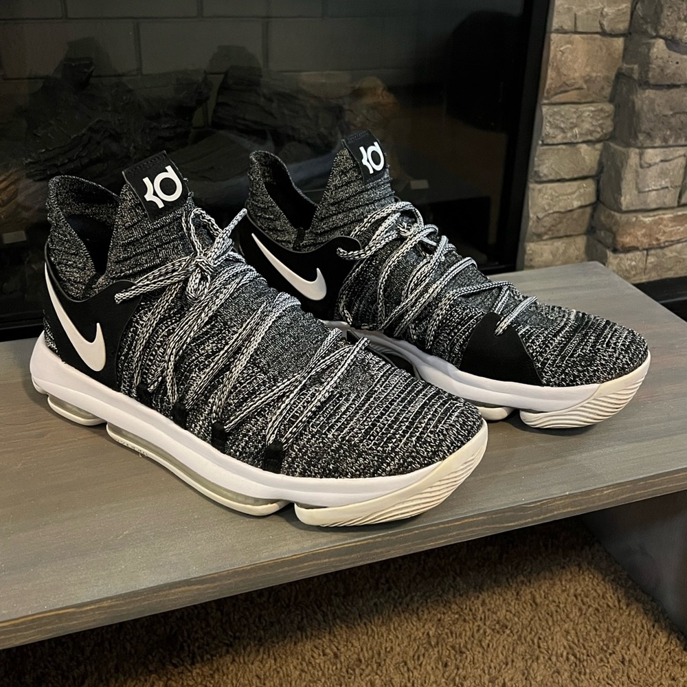 Nike KD‎ 10 Oreo Shoes Men's Size 10.5. Black/White 897815-001